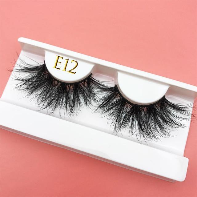 25mm E06 MIKIWI 100% handmade natural  thick  Eye lashes wispy makeup extention tools 3D mink hair volume soft false  eyelashes - Bianca's hair and beauty supply