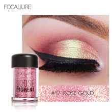 Load image into Gallery viewer, FOCALLURE Glitter Eye Shadow 18 Colors Cosmetic Makeup Diamond Lips Loose Makeup Eyes Pigment Powder Comestic Single Eye Shadow - Bianca's hair and beauty supply
