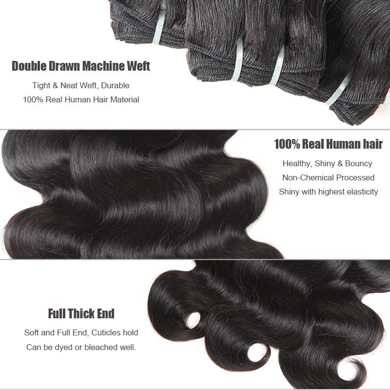 Super double Drawn Brazilian Raw Virgin Hair Body Wave Human Hair - Bianca's hair and beauty supply