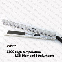 Load image into Gallery viewer, Hair Flat Iron Straightener 2 in 1 Hair Curling Straightening Flat Iron Curler Sparkling Crystal Rhinestones Bling Straightener - Bianca's hair and beauty supply
