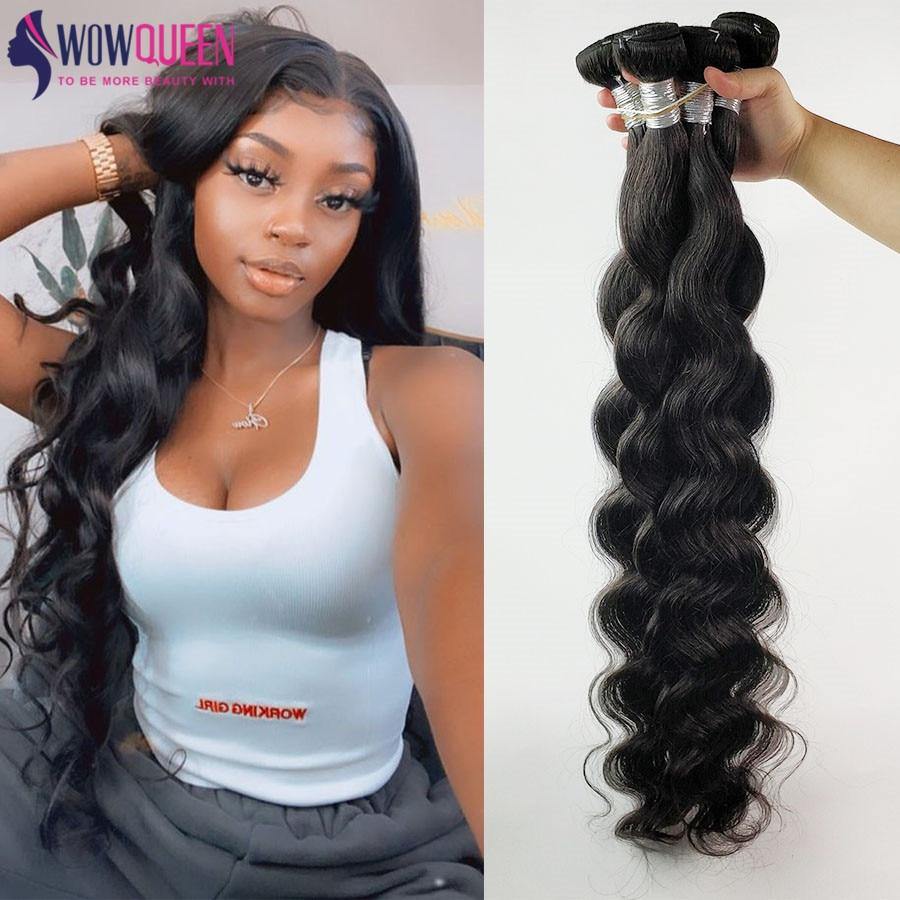 32 34 36 40 Inchs Body Wave Bundles WowQueen 30 Inch Bundles Remy Human Hair Bundles Top Quality Braizlian Hair Weave Bundles - Bianca's hair and beauty supply