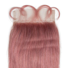 Load image into Gallery viewer, Beumax Bundles With Closure Straight Pink Blonde Human Hair Bundles - Bianca's hair and beauty supply
