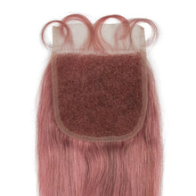 Load image into Gallery viewer, Beumax Bundles With Closure Straight Pink Blonde Human Hair Bundles - Bianca's hair and beauty supply
