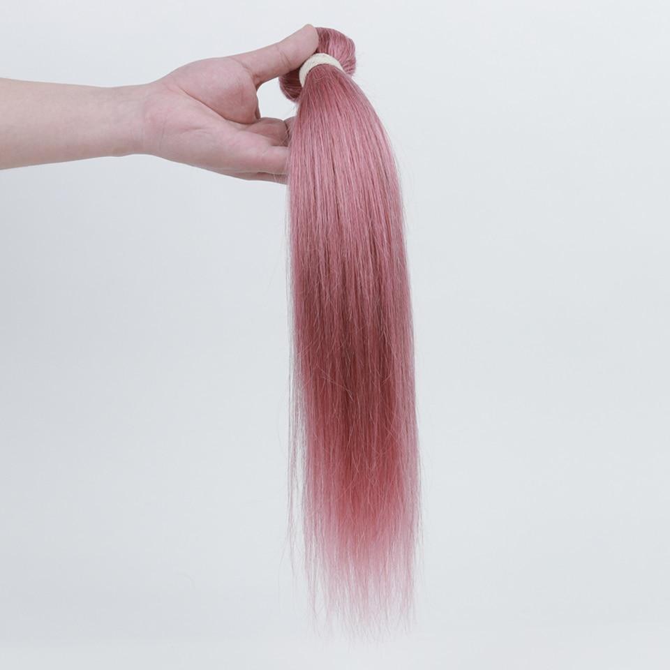 Beumax Bundles With Closure Straight Pink Blonde Human Hair Bundles - Bianca's hair and beauty supply