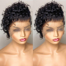 Load image into Gallery viewer, 13x4 Pixie Cut Lace Frontal Human Hair Short Bob Curly Wig - Bianca's hair and beauty supply
