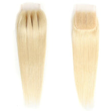Load image into Gallery viewer, Beumax Bundles With Closure 613 Blonde Closure With Human Hair Bundles - Bianca's hair and beauty supply
