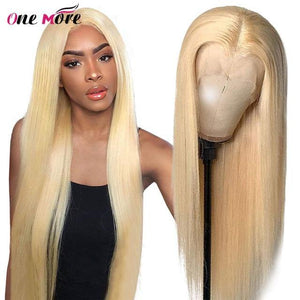 613 Blonde Lace Front Wig Honey Blonde Middle Part Straight Human Hair Wigs 28 30 inch Transparent Glueless Wigs For Women 180% - Bianca's hair and beauty supply