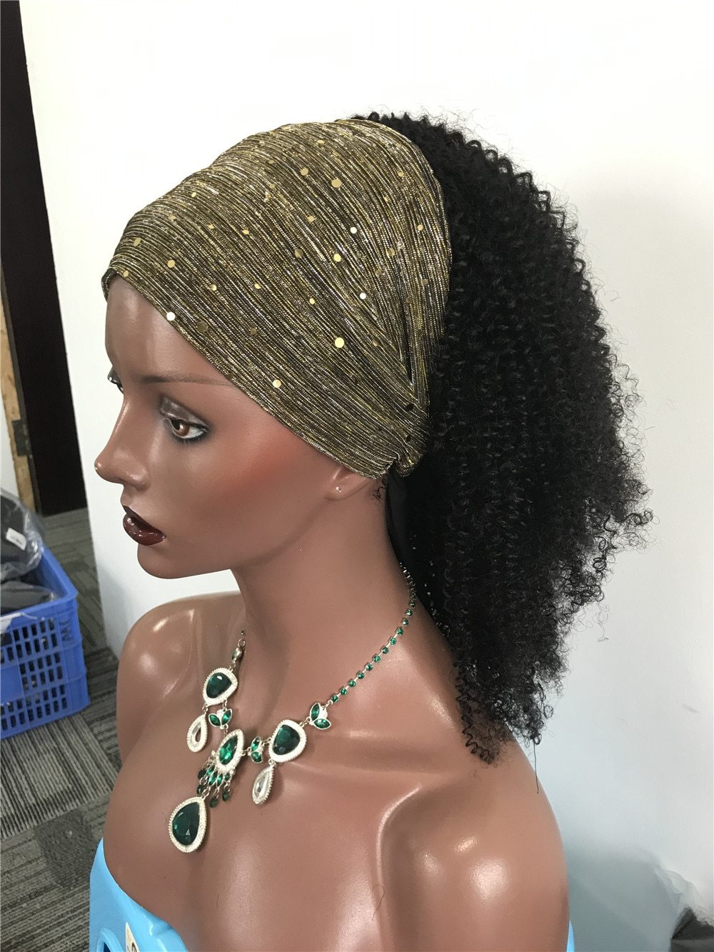 Scarf Wig 250% Density Afro Kinky Curly Headband Wig - Bianca's hair and beauty supply