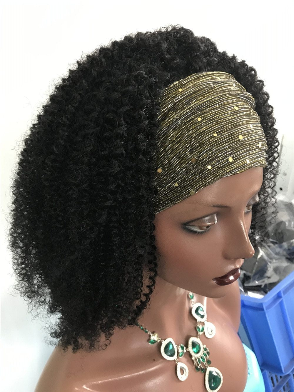 Scarf Wig 250% Density Afro Kinky Curly Headband Wig - Bianca's hair and beauty supply