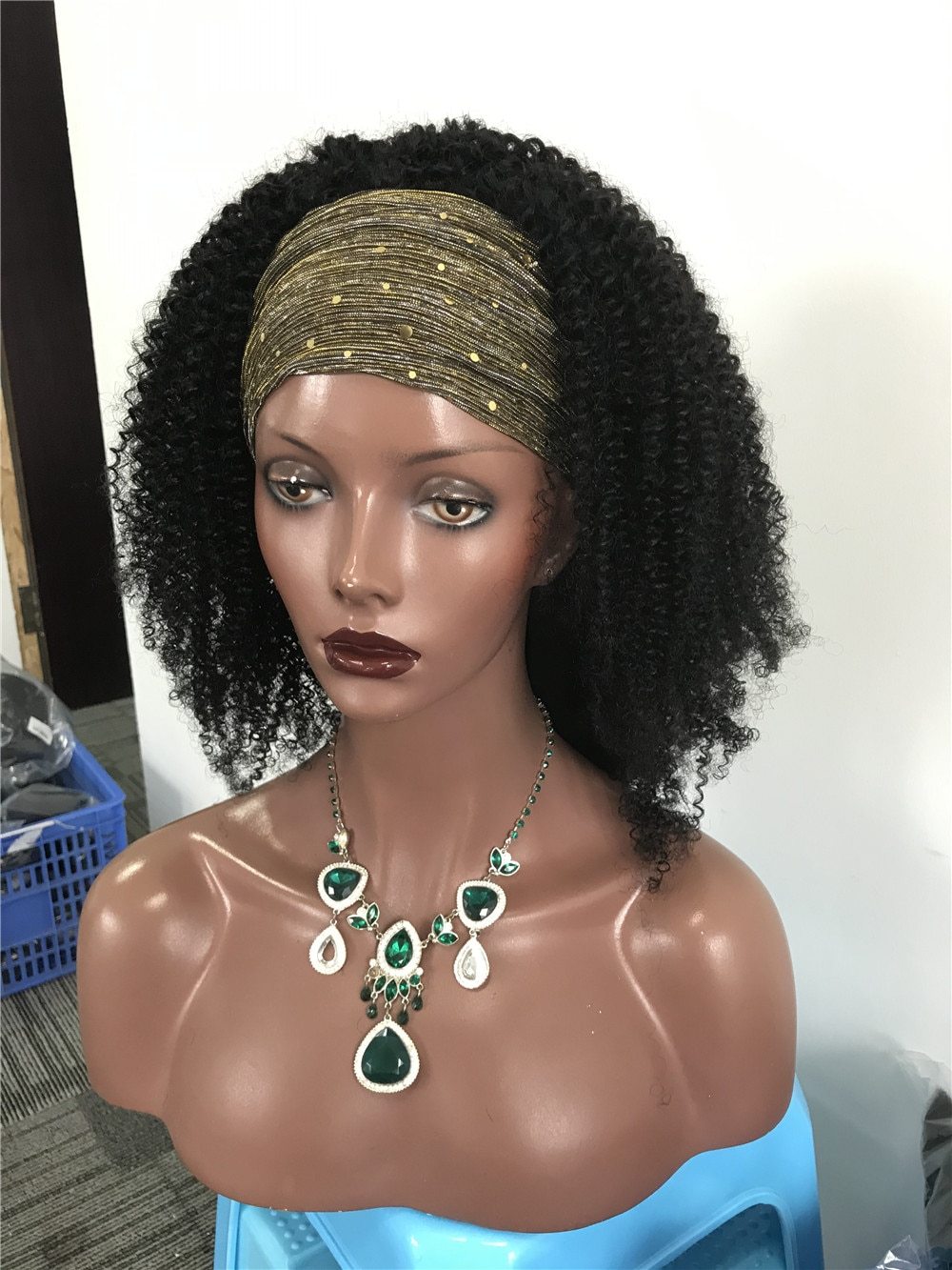 Scarf Wig 250% Density Afro Kinky Curly Headband Wig - Bianca's hair and beauty supply