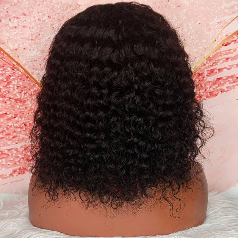 Density 250% Curly Wig Human Hair Headband Wig - Bianca's hair and beauty supply