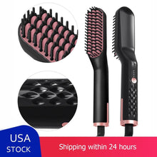 Load image into Gallery viewer, 3 in1 Beard Straightener Dropshipping Niche Product Quick Heat Electric Straightener Curl Men Women Multifunctional Hair Styling - Bianca's hair and beauty supply
