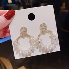 Load image into Gallery viewer, New earrings 2020 tide simple female senior sense niche small French net red earrings small earrings Elegant Prevent Allergy - Bianca's hair and beauty supply
