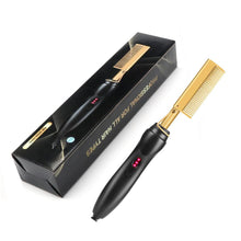 Load image into Gallery viewer, Electric Hot Heating Comb 2 in 1 Hair Straightener Hair Curler Multifunctional Straightening Iron Dropshipping Niche Product FR - Bianca's hair and beauty supply
