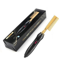Load image into Gallery viewer, Electric Hot Heating Comb 2 in 1 Hair Straightener Hair Curler Multifunctional Straightening Iron Dropshipping Niche Product FR - Bianca's hair and beauty supply
