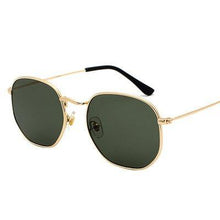 Load image into Gallery viewer, 2021 Square Sunglases Men Hexagon Sun glasses Mannen Women Metal Frame Fishing Glasses Gold gray Eyewear lentes de sol hombre - Bianca's hair and beauty supply
