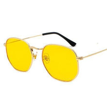 Load image into Gallery viewer, 2021 Square Sunglases Men Hexagon Sun glasses Mannen Women Metal Frame Fishing Glasses Gold gray Eyewear lentes de sol hombre - Bianca's hair and beauty supply

