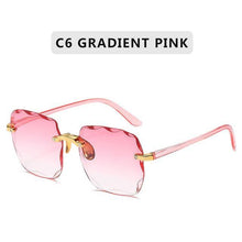 Load image into Gallery viewer, 2021 Square Rimless Sunglasses Women Luxury Brand Designer Summer Red Glasses Fashion Sun glasses For Men UV400 Shades Oculos - Bianca's hair and beauty supply
