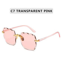 Load image into Gallery viewer, 2021 Square Rimless Sunglasses Women Luxury Brand Designer Summer Red Glasses Fashion Sun glasses For Men UV400 Shades Oculos - Bianca's hair and beauty supply
