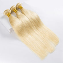 Load image into Gallery viewer, Promqueen 613 Bundle Brazilian Human Hair Bundles Weave 9A Virgin Hair 30 32 38 40 Inch Long Hair Bundles Straight Blonde Bundle - Bianca's hair and beauty supply
