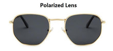 Load image into Gallery viewer, 2021 Square Sunglases Men Hexagon Sun glasses Mannen Women Metal Frame Fishing Glasses Gold gray Eyewear lentes de sol hombre - Bianca's hair and beauty supply
