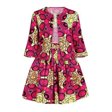 Load image into Gallery viewer, Women African Clothes 2021 Fashion African Dashiki Print 2 Pieces Set ( Tops+Skirts) Party African Dresses Women Robe Africaine - Bianca's hair and beauty supply
