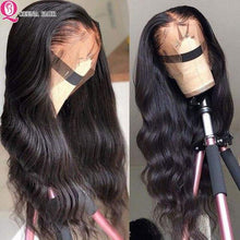 Load image into Gallery viewer, Honey Blonde Lace Front Wigs Ombre Human Hair Wig 1B/27 Brown Ombre Body Wave Wig 180% Peruvian Hair Wigs 4x4 Lace Closure Wig - Bianca's hair and beauty supply
